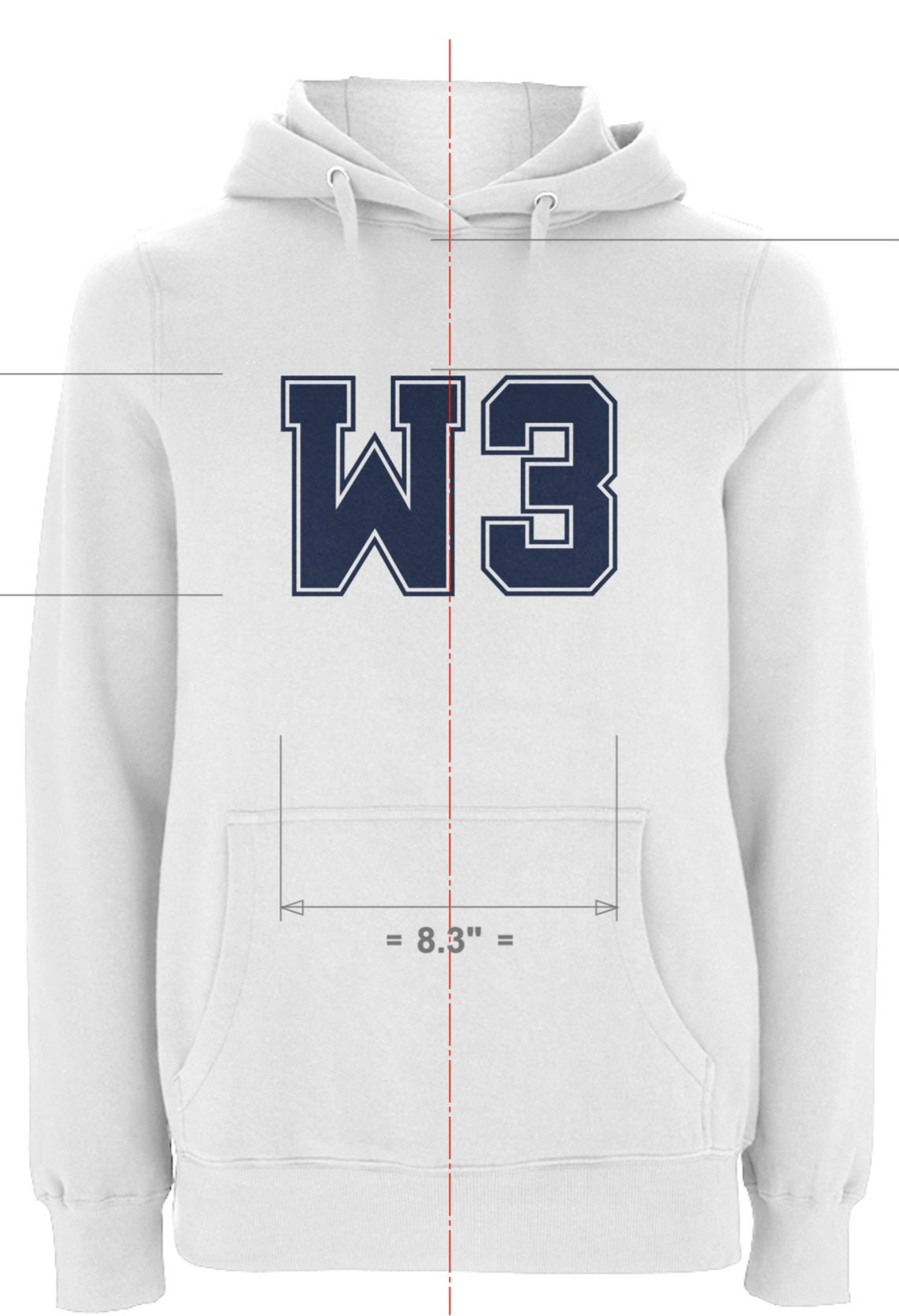 W3 White Hoodie