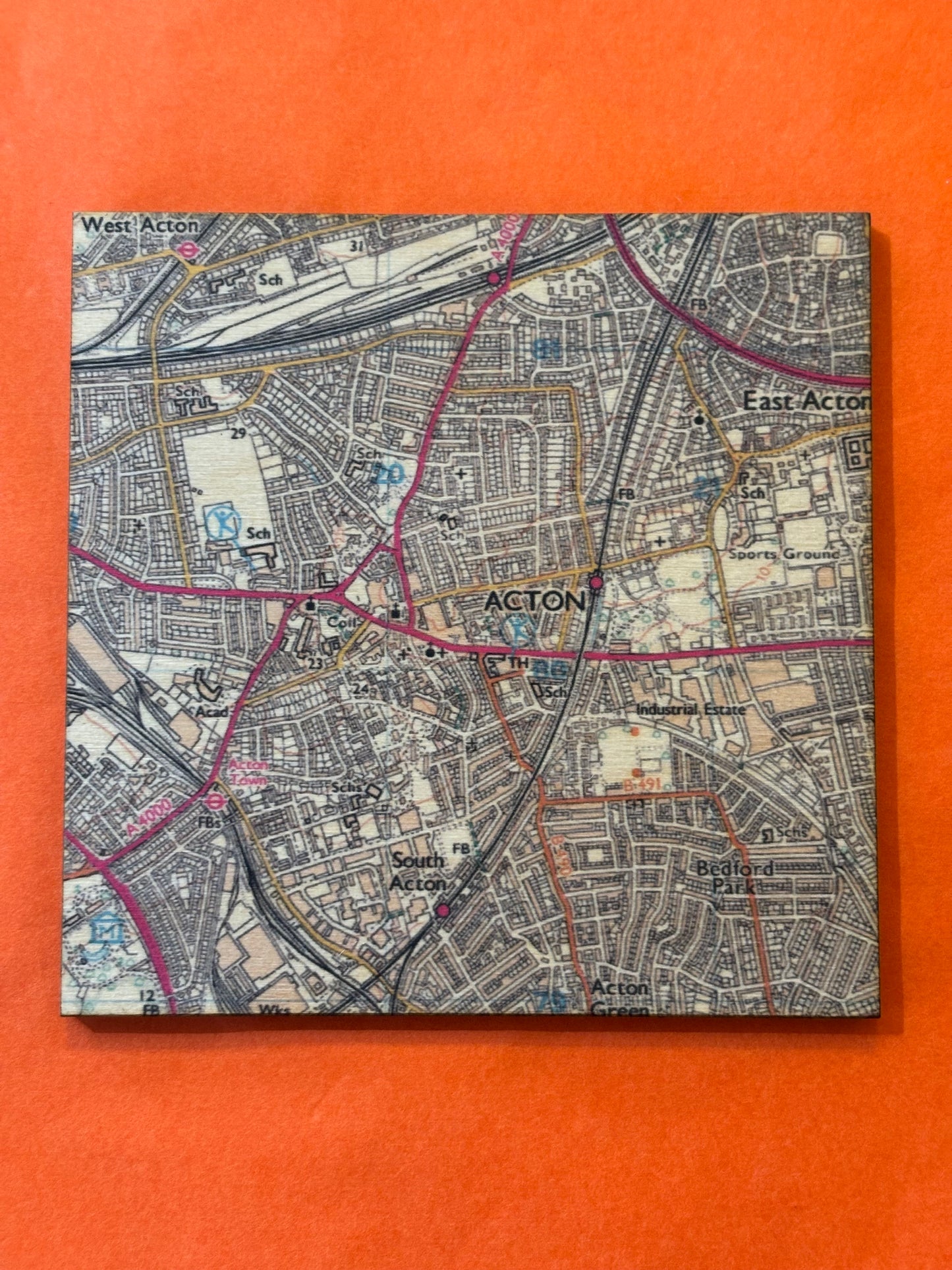 Acton Map Coaster