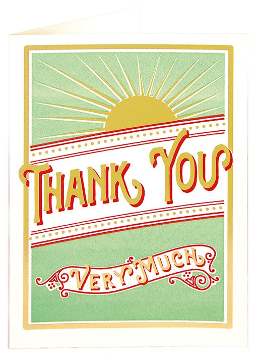 Vintage Style Thank You Card