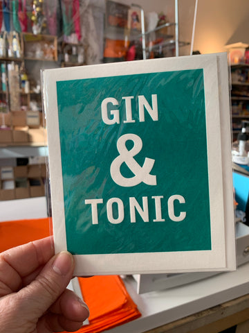 Gin and Tonic greeting card